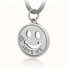 925 Sterling Silver Jewelry Simple Round Smiley Pendant (FGL) 2024 - buy cheap