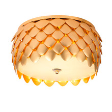 Nordic Post Modern Atmospheric Living Room Ceiling Lights Restaurant Pinecone Model Ceiling Mounted Lamps Gold Aluminum Body 2024 - buy cheap