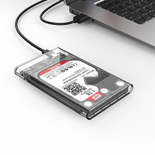 Transparent External Hard Drive SATA HD HDD Enclosure USB 3.0 to SATA Adapter Case Cover for 2.5 Inch 7mm 9.5mm SSD 2024 - buy cheap