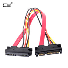 SATA III 3.0 7+15 22 Pin SATA Male to Female Data Power Extension Cable 30cm Red Color 2024 - buy cheap