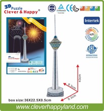 New 2014 Clever&Happy  3d puzzle Milad Tower (Iran) adult puzzle diy paper model learning & education learning & education 2024 - buy cheap
