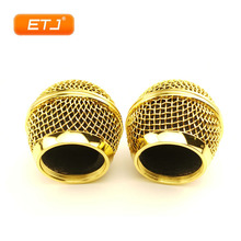 2pcs Microphone Ball Mesh Grille Beta58 SM 58 Microphone Accessories Head Replacement Electroplating Gold Color 2024 - buy cheap