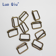 Luo Qiu50 piezas/lote de 25mm, hebilla de ajuste de correas de bronce 1in, tirantes, hebillas, deslizador de correa, clips de suspensión de deposición de tercera marcha 2024 - compra barato