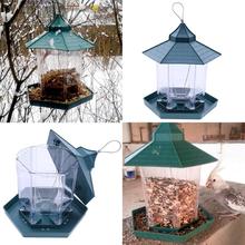 Modern Hanging Pavilion Bird Feeder Plastic Bird Food Container Outdoor Waterproof Bird Feeder Pet Supplies Garden Decoration 2024 - buy cheap
