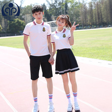 Uniforme escolar de verão, camisa de polo para meninos e meninas, uniforme de estudante 2024 - compre barato