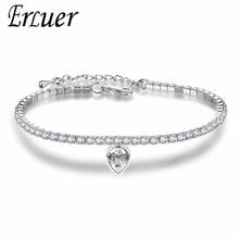 ERLUER Fashion Bracelet For Women Girl Silver Color Crystal Zircon Claw Chains Link Water Drop Bracelets & Bangles Jewelry Gifts 2024 - buy cheap