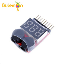 F00872 Lipo Battery Voltage Tester Volt Meter Indicator Checker Dual Speaker 1S-8S Low Voltage Buzzer Alarm 2in1 2S 3S 4S 8S 2024 - buy cheap