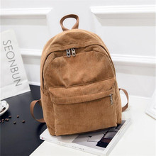 Preppy Style Soft Fabric Backpack Female Corduroy Design School Backpack For Teenage Girls Schoolbags Laptop Backpack Women Bag 2024 - buy cheap