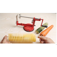 Máquina manual de batata doce em aço inoxidável, fatiador de batatas, cortador espiral para cozinha 2024 - compre barato