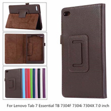 PU Leather litchi Case For Lenovo Tab 7 Essential TB-7304F TB 7304F 7304 7304i 7304X 7.0'Tablet Case Bracket Flip Cover + pen 2024 - buy cheap