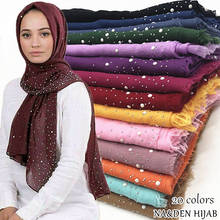 20 color Christmas hijab scarf snow dot bead decor shawl popular scarves muslim hijab vintage pashmina muffler foulard 10pcs/lot 2024 - buy cheap