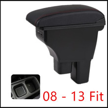 Caja de almacenamiento para consola central apoyabrazos para Honda Fit Jazz 2008-2013 reposabrazos giratorio 2009 2010 2011 2012 2024 - compra barato