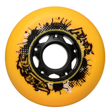 Papaya-ruedas para Patines en línea resistentes, 92A, Slalom, deslizantes, FSK 72 76 80mm, amarillas, para SEBA Powerslide 2024 - compra barato