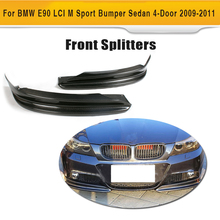 Cubiertas laterales de carbono para coche, divisor frontal, aleta, Cupwing para BMW E90 LCI M, parachoques deportivo, sedán, 4 puertas, 2009-2011 2024 - compra barato