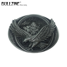 Bullzine wholesale zinc alloy hot western eagle cowboy men's gift belt buckle with pewter finish FP-03340 for 4cm width belt 2024 - buy cheap