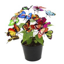 10pcs Artificial Butterfly Garden Decorations Outdoor Garden Decoration Animal Simulation Butterfly Stakes Yard Plant Lawn Decor 2024 - buy cheap