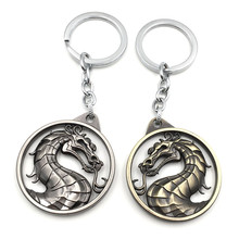 Chaveiro mortal kombat com pingente de liga de metal, vintage masculino, tamanho 4.5*4.5cm, venda por atacado 2024 - compre barato