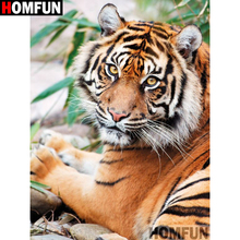 HOMFUN Full Square/Round Drill 5D DIY Diamond Painting "tiger" Cross Stitch 5D Home Decor A07522 2024 - buy cheap