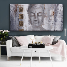 Abstract Zen Lord Buddha Oil Painting on Canvas Religious Posters and Prints Scandinavian Wall Pop Art Pictures For Living Room 2024 - buy cheap