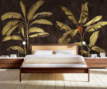 Bacaz Double Trees wall paper Mural for Bedroom Background Banana Leaf Wallpaper Bedroom Decor 3d Leaf Stickers 2024 - buy cheap