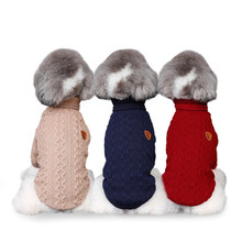 Suéter para cães pequenos de lã, roupas de cachorro de tricô com elasticidade, acessório para animais de estimação 2024 - compre barato