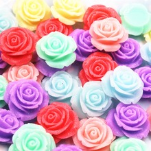 50pcs/lot   flat back resin flowers  mix color   resin cabochons accessories 27mm 2024 - buy cheap