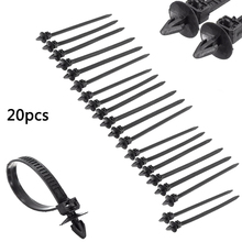 20pcs Car Universal Releasable Straps Auto Cable Strap Push Mount Wire Tie Retainer Clip Clamp 2024 - buy cheap