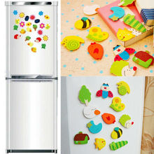 12 pçs crianças animais dos desenhos animados adesivos de geladeira para decoração de casa adesivo de geladeira 2024 - compre barato