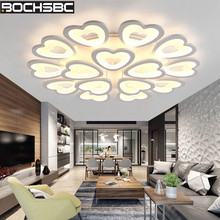 BOCHSBC-lámpara de techo de acrílico con diseño en forma de corazón para dormitorio, sala de estar, comedor, lámparas Led modernas, accesorio de iluminación 2024 - compra barato