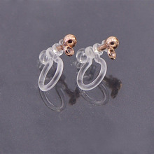 Invisible Clip on Earrings Non-pierced Stainless Steel Ball Head Seamless Loop Clip DIY Findings Plastic Clear U Shape Earring 2024 - buy cheap