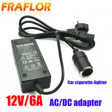 Adaptador de corriente para coche, dispositivo de 72W, AC 100V-240V a DC 12V 6A, convertidor para encendedor de cigarrillos que, inversor, arandela 2024 - compra barato