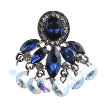 Серьги PPG & PGG со стеклянными кристаллами, ювелирные изделия 2019, новые серьги с имитацией синего драгоценного камня для женщин, Свадебная вечеринка 2024 - купить недорого