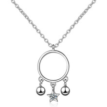 Dream Catcher Art And Small Fresh Students 925 Sterling Silver Jewelry Round Ball Star Crystal Women Pendant Necklaces H378 2024 - buy cheap