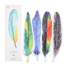 30pcs/Pack Cute Creative Colorful Feather Paper Bookmark Stationery Bookmarks Book Clip Office Accessories School Supplies 2024 - купить недорого