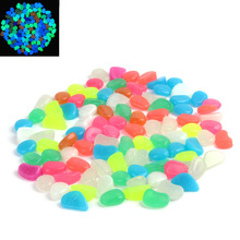 Guijarros de piedra fluorescente para acuario, piedras brillantes, tanque de peces, piedras de mármol decorativas, rocas luminosas, para camino de jardín, absorción para emit, 50 Uds. 2024 - compra barato