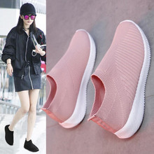 35-43 large Size Women's Shoes Platform Trainers Women Shoe Spring New Women's Casual Shoes Mesh Shoes flat With Foot Sneakers 2024 - buy cheap