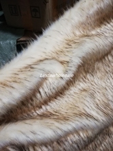 High-grade light yellow thick imitation raccoon long plush fabric,felt cloth,faux fur fabric,160cm*45cm(half yard)/PCS 2024 - buy cheap