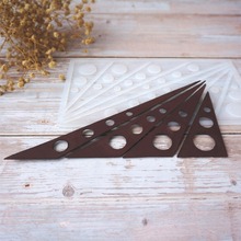 Molde antiaderente de silicone com vários triângulos, combinação de molde para chocolate, gelo, bolos, ferramentas para confeitaria 2024 - compre barato