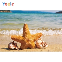 Yeele plano de praia fotochamada, concha seastar ondas praia, cenários de fotografia personalizados para estúdio de fotografia 2024 - compre barato