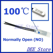 10Pcs/lot 100C Degree Celsius / 212F NO Normal Open Thermal Protector Sensor Thermostat temperature control fuse switch 250V 5A 2024 - buy cheap