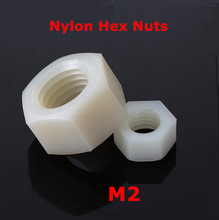1000pcs M2 Nylon Hexagon Nuts Metric Thread Plastic Nut Insulation Hex Nuts Fastener 2024 - buy cheap