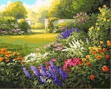 Pintura de flores para o jardim, pintura por números, arte, pintura em tela, imagens para a parede da sala de estar, decoração de casa, primavera 2024 - compre barato