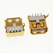5 peças 24k ouro revestimento embutido fêmea soquete conector 90 graus 2024 - compre barato