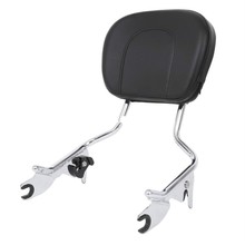 Chrome Motorcycle Backrest Pad Sissy Bar For Harley Touring Road King FLHR FLHRC 2009-2017 16 15 14 13 12 11 10 09 2024 - buy cheap