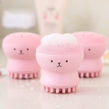 Lovely Cute Animal Small Octopus Shape Silicone Facial Cleaning Brush Deep Pore Cleaning Exfoliator Face Washing Brush Skin Care 2024 - buy cheap