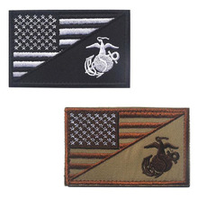 Tecido 3d selo de bandeira americana comando emblema bordado patch emblema tático militar moral braçadeira esportes ao ar livre pacote controlo 2024 - compre barato