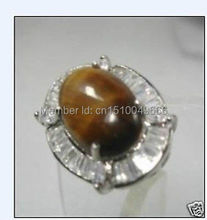 Frete grátis>> lindo anel de cristal de jade com olhos de tigre 7 8 9 # 2024 - compre barato