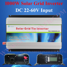 1000 Вт 24В инвертор на сетке солнечный, сетка подключенная солнечная панель конвертер, 22в-60в dc вход/90-130 В ac инвертор 2024 - купить недорого