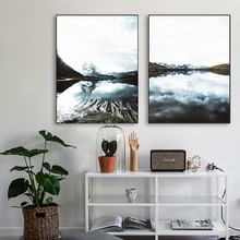 Nordic Decoration Home Wall Art Lake Mountain Landscape Canvas Painting Nature Posters and Prints Wall Pictures for Living Room 2024 - buy cheap