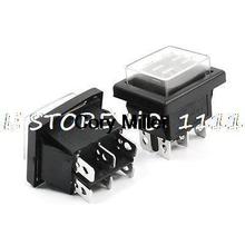 16A 250VAC 20A 125VAC DPDT 6 Pins Solder Snap In Rocker Switch w Cover Momentary 2024 - buy cheap